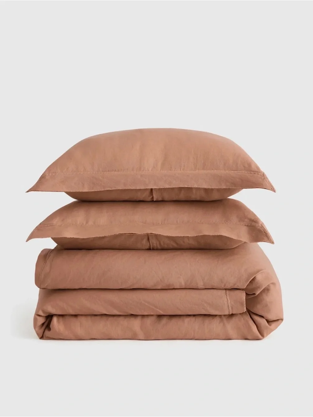 Quince European Linen Duvet Cover Set Full/Queen Desert Sunset 100% Linen